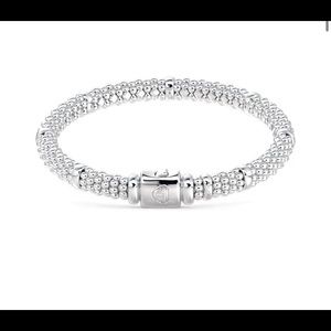 Lagos Silver Station Caviar Bracelet 6.5”